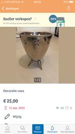 Decoratieve vaas, Huis en Inrichting, Overige kleuren, Ophalen of Verzenden, Minder dan 50 cm, Glas