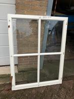 Raamkozijnen (3) met glas tbv schuur, Doe-het-zelf en Verbouw, Glas en Ramen, Ophalen, Gevelraam of Ruit, Gebruikt, 80 tot 120 cm