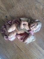 mooi ouder gipsen muurbeeldje engeltje met mandoline, Ophalen of Verzenden, Nieuw