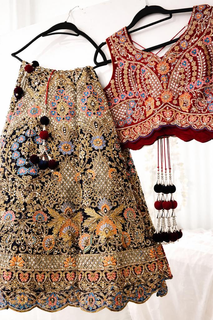 Exclusieve handgeborduurde lehenga, Kleding | Dames, Gelegenheidskleding, Zo goed als nieuw, Overige typen, Ophalen of Verzenden