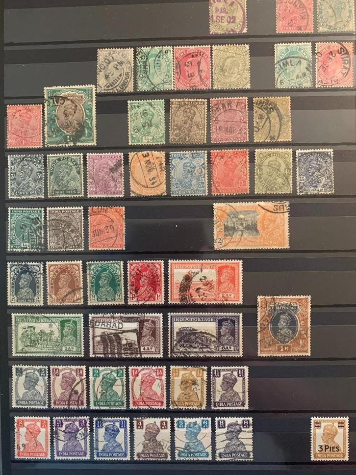 India div. gebr. Ook wat staten, Postzegels en Munten, Postzegels | Volle albums en Verzamelingen, Buitenland, Ophalen of Verzenden