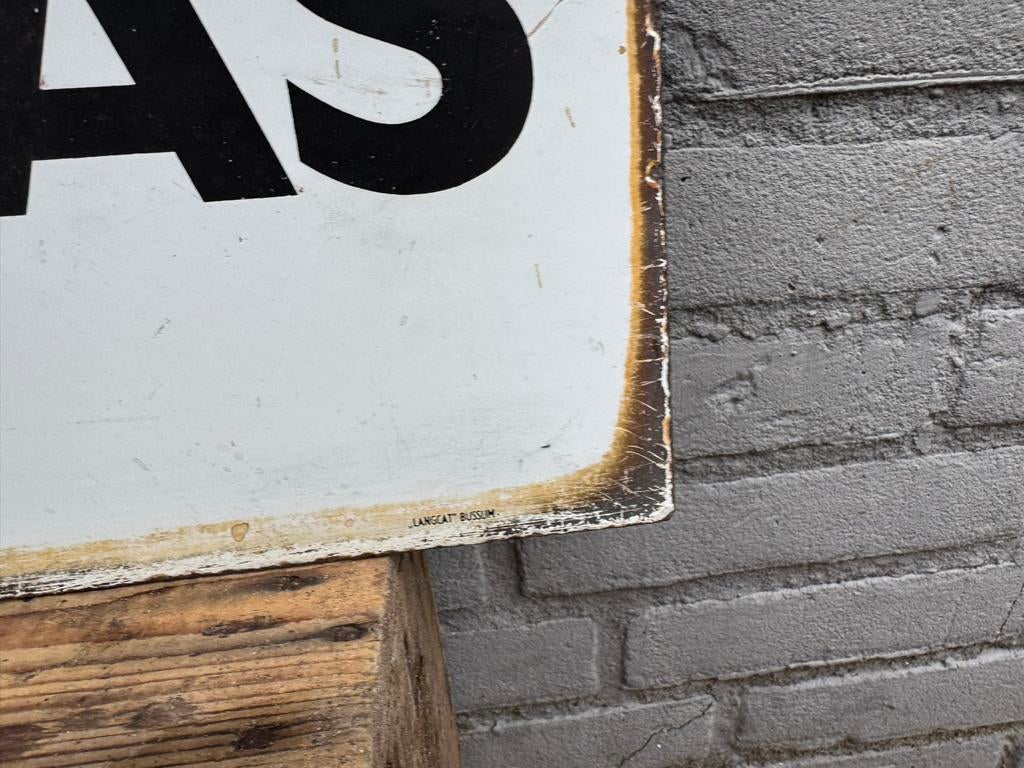 Oude Shell Butagas Emaille Reclamebord, Ophalen of Verzenden