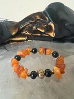 Barnsteen amber git beschermt sjamaan wicca uniek moed magie, Ophalen of Verzenden, Nieuw, Zilver, Met bedels of kralen