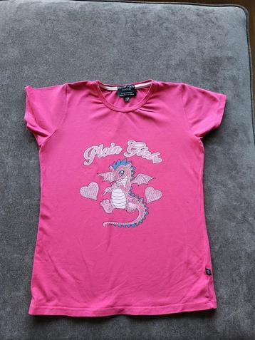 roze shirt draak mt 152/158