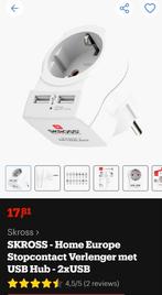 Wereldstekker met USB Hub - Skross, Ophalen of Verzenden, Nieuw, Skross