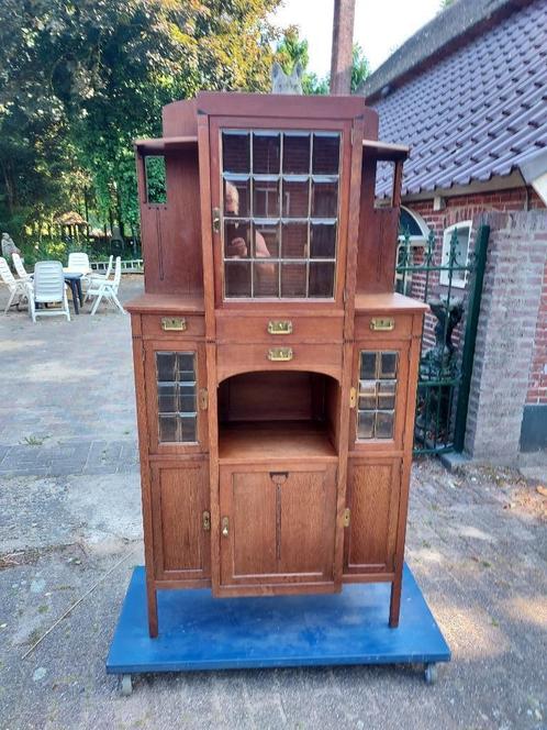 Amsterdamse school eiken buffetkast ca. 1925., Antiek en Kunst, Curiosa en Brocante, Ophalen