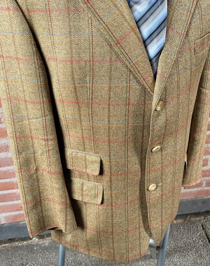 Daks London bruine colbert/ jasje Wol/ Zijde Mt 52, Kleding | Heren, Kostuums en Colberts, Zo goed als nieuw, Maat 52/54 (L), Bruin