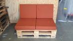 Set van 4 losse palletbank kussens voor buiten - warm oranje, Tuin en Terras, Tuinmeubel-accessoires, Ophalen of Verzenden, Gebruikt