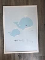 Walvis schilderij / poster - Incl lijst Ikea, Ophalen of Verzenden, Zo goed als nieuw, Rechthoekig Staand
