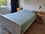 Tweepersoonsbed hout, Huis en Inrichting, Ophalen, Gebruikt, Wit, Tweepersoons