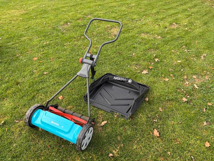 Gardena Handgrasmaaier 400, Tuin en Terras, Grasmaaiers, Gebruikt, Handgrasmaaier, 40 t/m 49 cm, Kooimesmaaier, Opvangzak, Ophalen