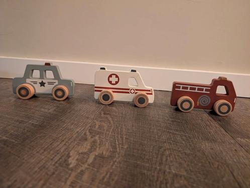Little Dutch houten hulpverleningsauto's, Kinderen en Baby's, Overige Kinderen en Baby's, Gebruikt, Ophalen of Verzenden