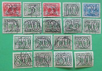 Nederland NVPH 356 - 373 Traliezegels 1940 gestempeld beschikbaar voor biedingen