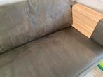 Mooie ecoleer bank met kussens, Ophalen, Gebruikt, Driepersoons, Rechte bank
