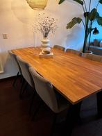 Woood Eiken Eettafel 200x100cm - Zwart Stalen Poten, Huis en Inrichting, Tafels | Eettafels, Ophalen, 100 tot 150 cm, Eikenhout