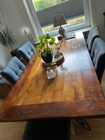 Tafel set eet/salon/bijzet tafel gietijzer onderstel beschikbaar voor biedingen