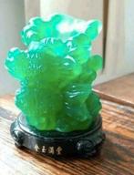 Groene Jade Pixiu Feng Shui Ornament, Antiek en Kunst, Kunst | Beelden en Houtsnijwerken, Ophalen of Verzenden