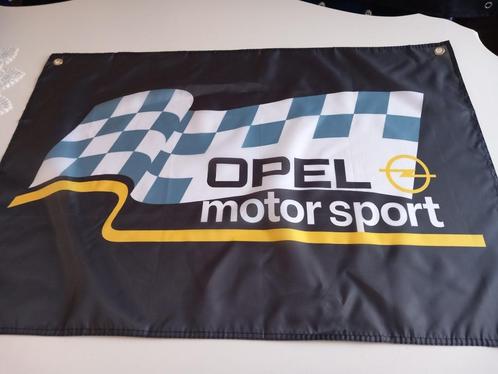 OPEL SPORT BANNER 60X90 MET BEVESTIGGINGS OGEN, Auto diversen, Wieldoppen, Nieuw, Ophalen of Verzenden