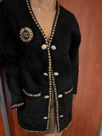 ELSA M BY MAY vest met mooue knopen 40  origineel zgan, Maat 38/40 (M), Zwart, Ophalen of Verzenden, Zo goed als nieuw
