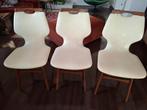 Bieden eettafel stoelen vintage jaren '60, Huis en Inrichting, Stoelen, Ophalen, Gebruikt, Overige kleuren, Drie