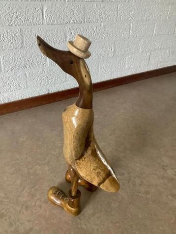 houten vogelstandbeeld eend beeld sculptuur kamerdecoratie beschikbaar voor biedingen