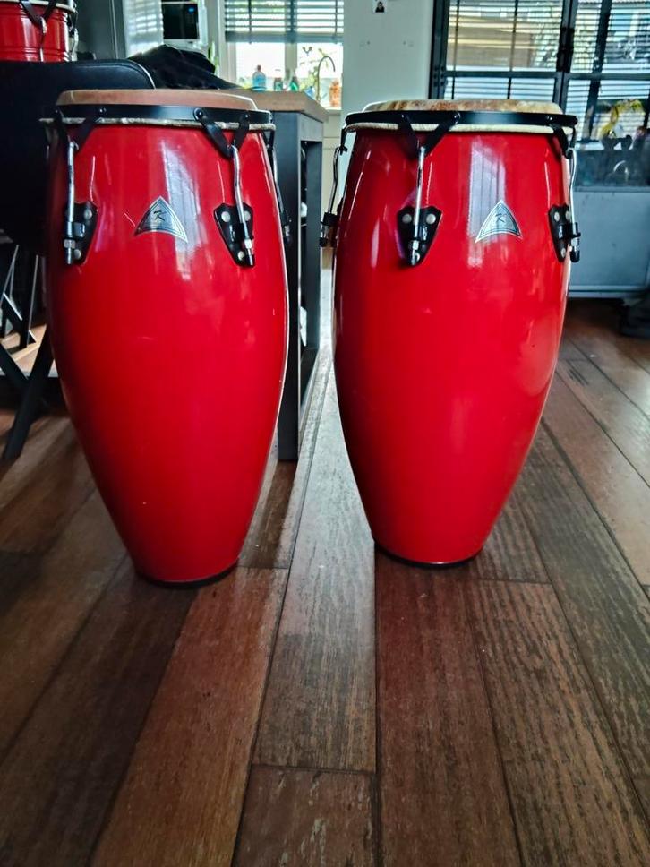 Conga's fyberglass incl bongo's, Muziek en Instrumenten, Percussie, Gebruikt, Trommel, Ophalen