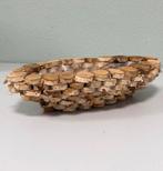 Handgemaakte Houten Plantenbak Rustieke Boomschijf – 40 cm, Minder dan 60 cm, Ophalen of Verzenden, Zo goed als nieuw, H