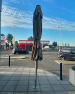 Terrasset compleet: Tafel, stoelen & parasols, Tuin en Terras, Ophalen, Gebruikt, Vierkant, Metaal