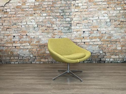 Allermuir Open A640 geel bij TheReSales, Huis en Inrichting, Fauteuils, Zo goed als nieuw, Metaal, Stof, 50 tot 75 cm, 75 tot 100 cm