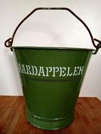 antieke emaille reseda groene aardappelen emmer, Antiek en Kunst, Ophalen of Verzenden