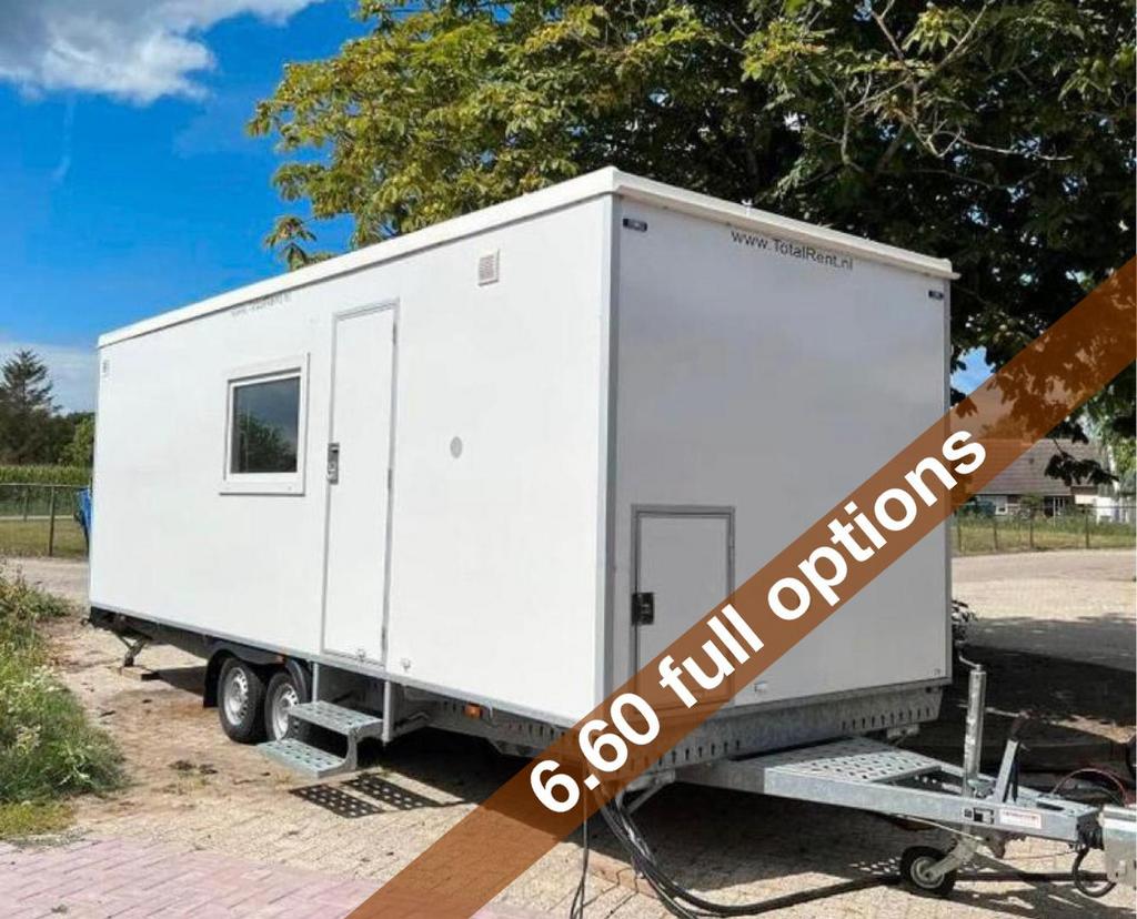 Te koop 6,60 jong gebruikte Woonunits  voorraad vele opties, Doe-het-zelf en Verbouw, Bouwketen en Schaftketen, Zo goed als nieuw