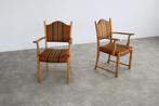 brutalist eetkamerstoelen | vintage stoelen | Deens, Hout, Gebruikt, Twee, .