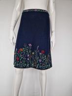 Ivko rokje. Maat 38, Nachtblauw/bloemen, Maat 38/40 (M), Nijmegen, Verhip-vintage.nl, Ophalen of Verzenden