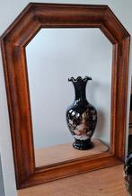 Mooie donkerbruine houten spiegel 0,71x0,52 cm Prijs?T.E.A.B, Ophalen, Minder dan 100 cm