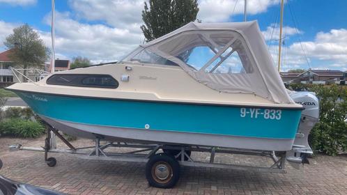 Shetland 570 met nieuwe tent, stallingstrailer. zonder motor, Watersport en Boten, Motorboten en Motorjachten, Gebruikt, Polyester