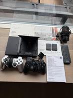 PS2 PlayStation2 complete set, Gebruikt, Zwart, Met 2 controllers, Ophalen of Verzenden