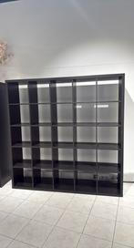 Zwarte Kallax kast ikea 5 x 5, Huis en Inrichting, Kasten | Stellingkasten, Ophalen, Gebruikt