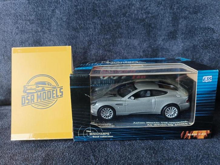 1:43 Aston Martin V12 Vanquish Bond Collection, Hobby en Vrije tijd, Modelauto's | 1:43, Nieuw, Auto, MiniChamps, Ophalen of Verzenden