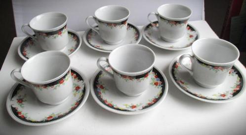 Espresso Mokka Kop schotels set vn 6~Kleine Kopjes schoteltj, Huis en Inrichting, Keuken | Servies, Zo goed als nieuw, Kop(pen) en/of Schotel(s)