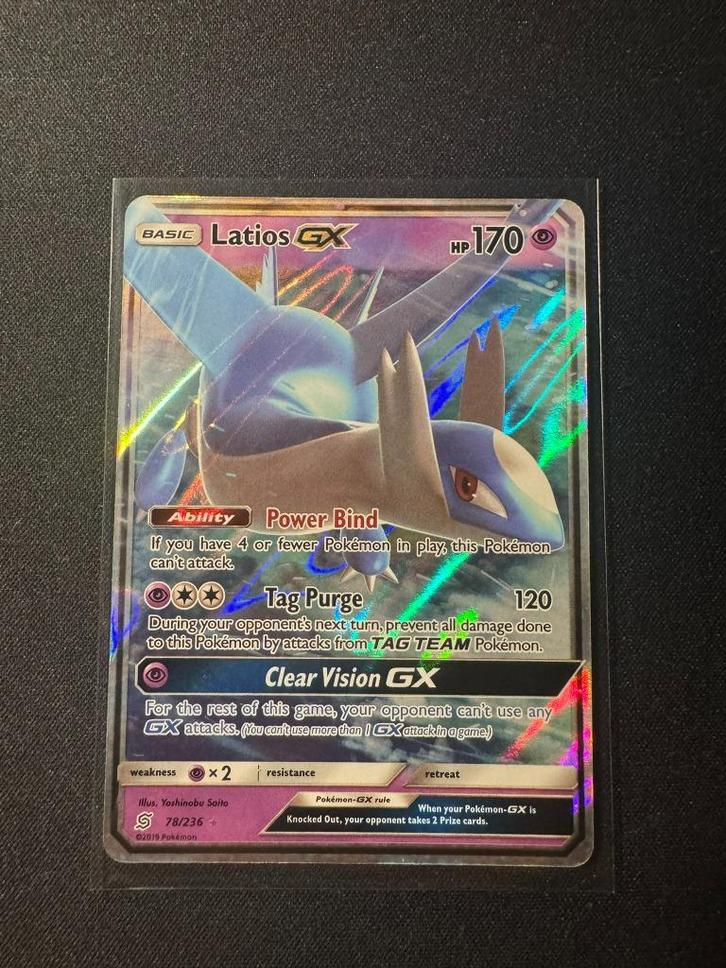 Latios GX 78/236 - Unified Minds, Hobby en Vrije tijd, Verzamelkaartspellen | Pokémon, Zo goed als nieuw, Losse kaart, Ophalen of Verzenden