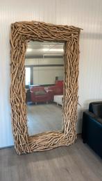 Grote spiegel van drijfhout., Ophalen, Zo goed als nieuw, 100 tot 125 cm, 150 tot 200 cm