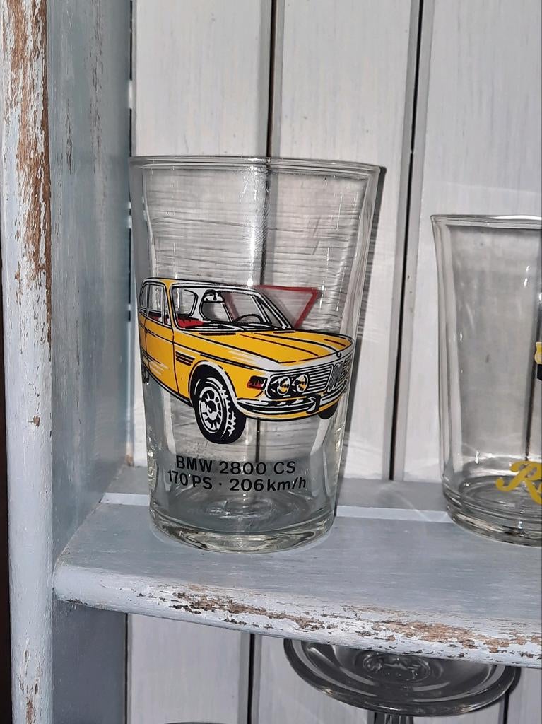 Vintage BMW limonade glas., Ophalen of Verzenden