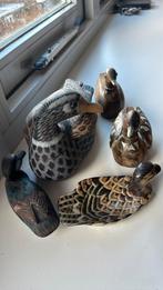 Houten eenden decoratie 5 x, Ophalen of Verzenden