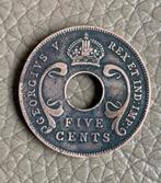 Five Cents 1921 East Africa Georgivs V, Postzegels en Munten, Munten | Afrika, Losse munt, Overige landen, Verzenden