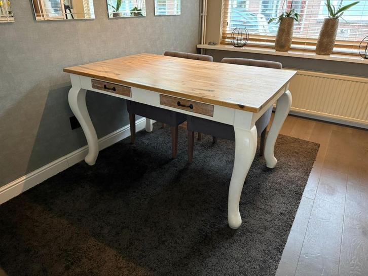 Landelijke Eettafel Ans Woonshop, Huis en Inrichting, Tafels | Eettafels, Zo goed als nieuw, 50 tot 100 cm, 100 tot 150 cm, Vier personen