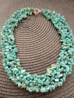 Ketting van magnesiet turquoise edelstenen, Verzenden, Zo goed als nieuw, Blauw, Steen of Mineraal
