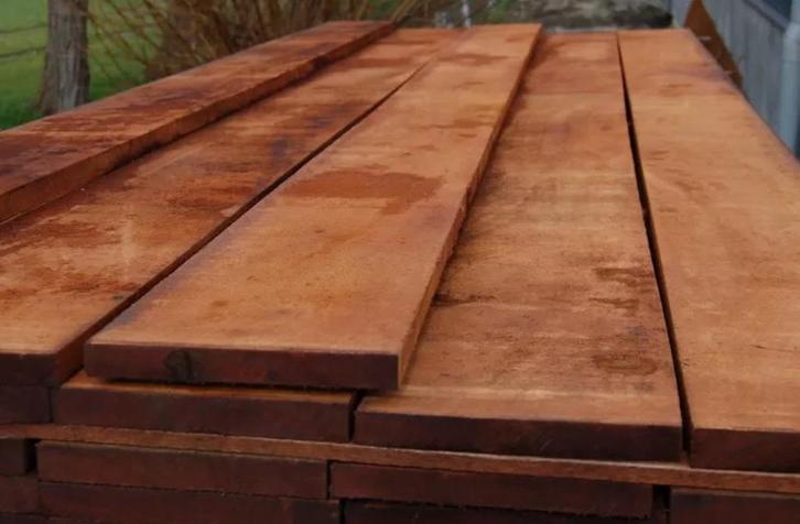 Hardhout planken 17x200 walbeschoeiing hout angelim vermelho, Tuin en Terras, Palen, Balken en Planken, Nieuw, Planken, 250 cm of meer
