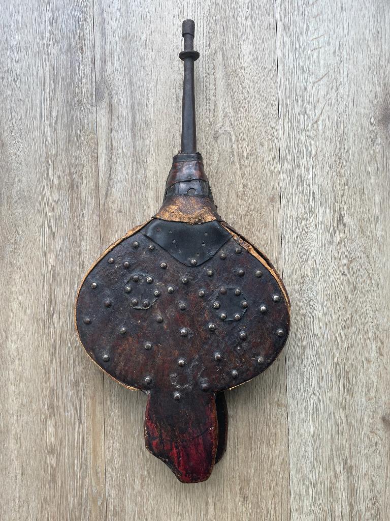 Antieke eikenhouten blaasbalg, Ophalen of Verzenden