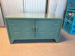 Laag Metalen Locker - Groen/Zeegroen - 2 Deuren, Huis en Inrichting, Kasten | Dressoirs, Ophalen, Gebruikt, 50 tot 100 cm, Metaal