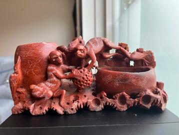 Chinees speksteen snijwerk beschikbaar voor biedingen